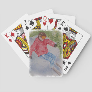 DOWNHILL SKIING PLAYING CARDS