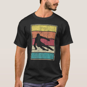 Downhill Skiing Retro Vintage With Classic Stripes T-Shirt