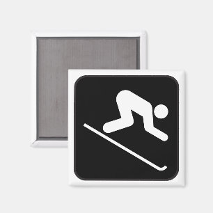 Downhill Skiing Symbol Magnet