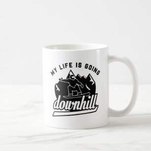 Downhill Snowboarding Coffee Mug