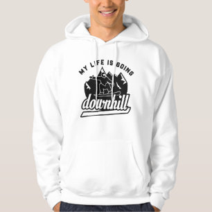 Downhill Snowboarding Hoodie