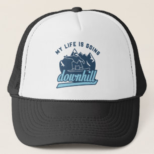 Downhill Snowboarding Trucker Hat