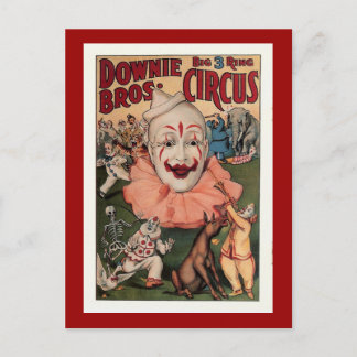 Downie Bros. Vintage Circus Postcard