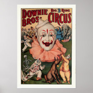 Downie Bros. Vintage Circus Poster