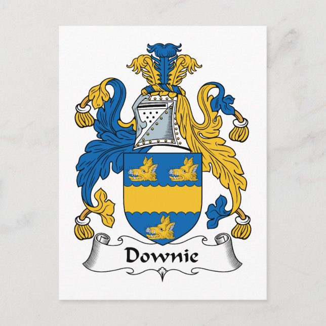 Downie Family Crest Postcard (Front)