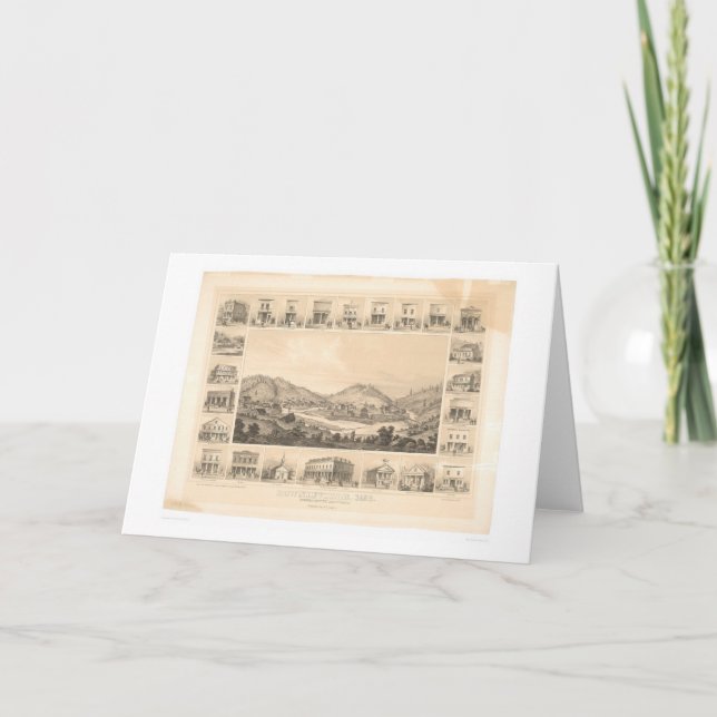 Downieville, CA Panoramic Map 1856 (0522A) Card (Front)