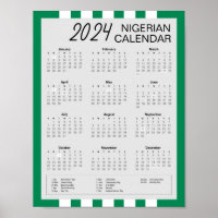 Download 2024 Nigerian Calendar  $5.95 PDF 