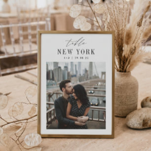 DOWNLOADABLE 5x7 Wedding Travel Photo Table Number