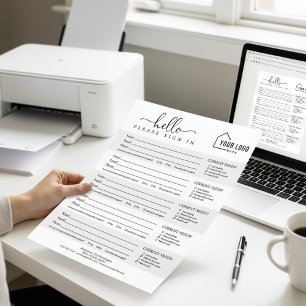 Downloadable Branded Logo Open House Sign-in Sheet Poster