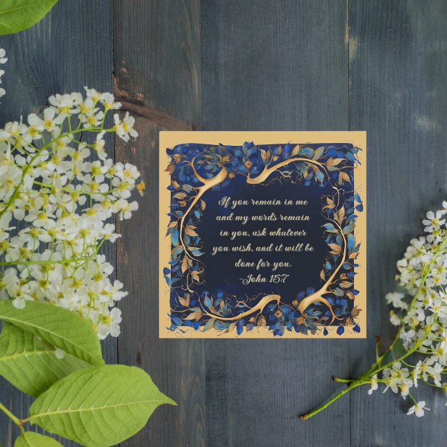 Downloadable Customisable Bible Verse Tree Branch  Holiday Card (Creator Uploaded)