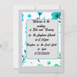 Downloadable Floral Wedding Invitation