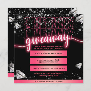 Downloadable Giveaway Announcement Contest Card