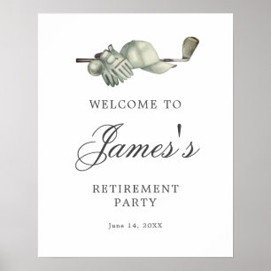 DOWNLOADABLE Golf Retirement Party Welcome Sign