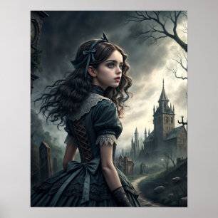 downloadable Gothic Alice in Wonderland Poster