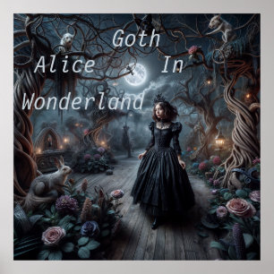 downloadable Gothic Alice in Wonderland Poster