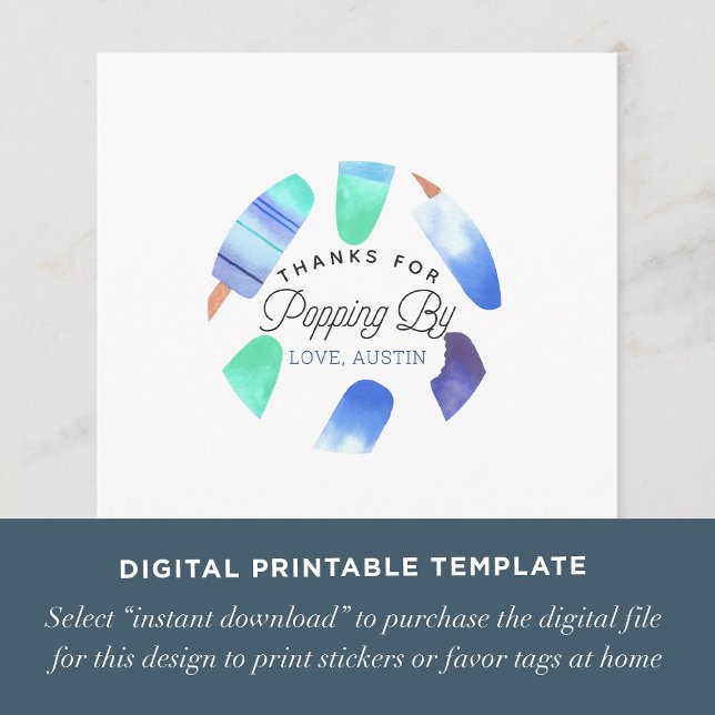 DOWNLOADABLE Kids Birthday Favour Card/Tag Templat Invitation (Creator Uploaded)