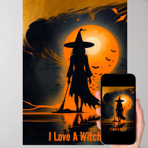 Downloadable magical Gothic Valentines witch text Poster