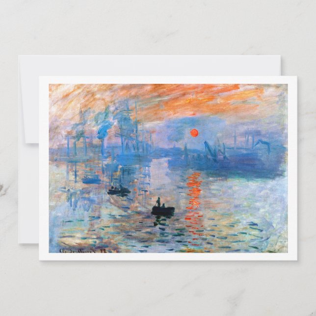Downloadable Monet's Impression, Sunrise (1872) Invitation (Front)