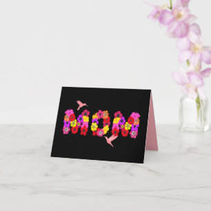Downloadable Mother's Day Floral Mum Hummingbird Card