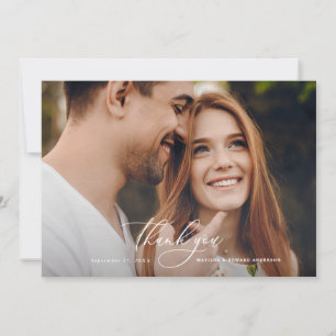 downloadable photo wedding thank you terracotta invitation