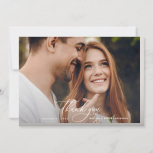 downloadable photo wedding thank you terracotta invitation