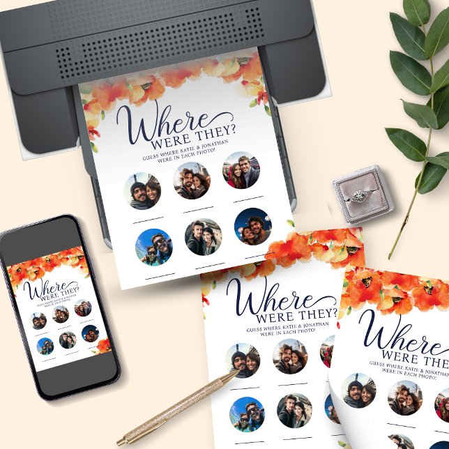 Downloadable Poppy Where Were They Shower Game Invitation (Downloadable Poppy Where Were They Shower Game Invitation)