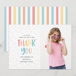 downloadable Rainbow fun photo colourful thank you Invitation