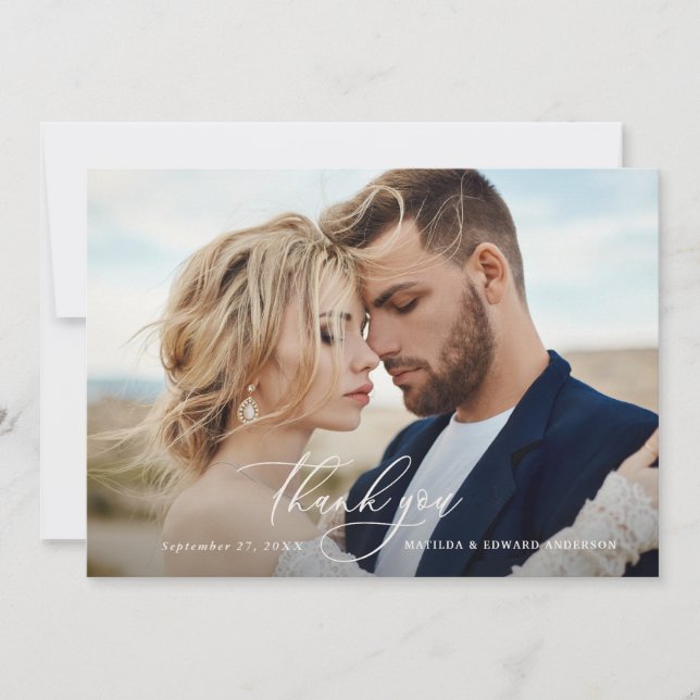 downloadable Rustic wedding thank you botanical Invitation (Front)