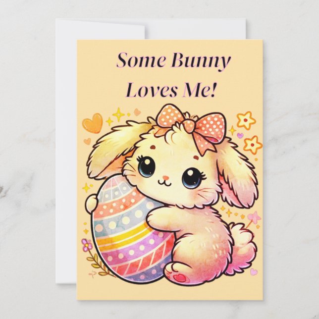 Downloadable Some Bunny Loves Me - Postcard  (Front)