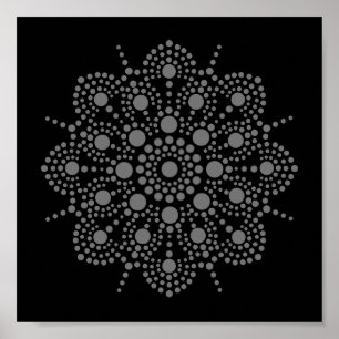 Downloadable Unique Abstract Art Mandala Template Poster