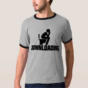 Downloading - Funny Toilet Pooping     T-Shirt