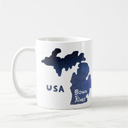 Downriver Michigan River Coffee Mug