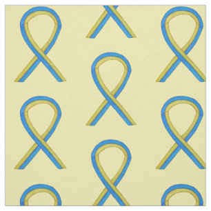 Down's Syndrome Awareness Ribbon Custom Material Fabric