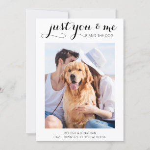 Downsized Change Of Plans Dog Wedding Announcement