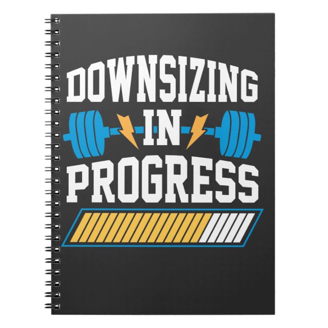 Downsizing In Progress Diet Surgery Weight Loss Notebook (Front)