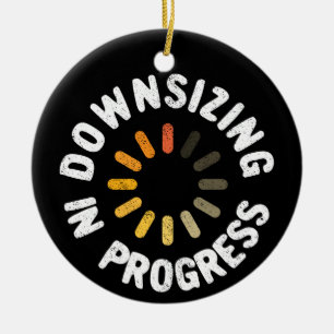 Downsizing in Progress Weight Loss Action Plan Ceramic Tree Decoration
