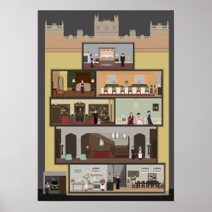 Downton Abbey  Pixel Art Poster