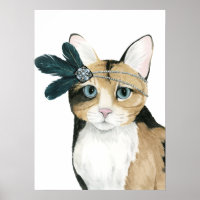 Downton Cat | Bejeweled With Feathers