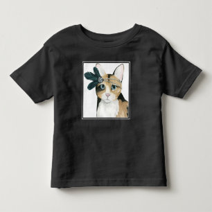 Downton Cat Bejeweled With Feathers Toddler T-Shirt