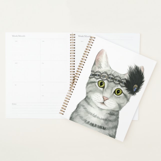 Downton Cat | Bejeweled With Lace Planner (Display)