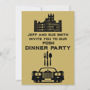 Downton Themed Dinner Party Invitation