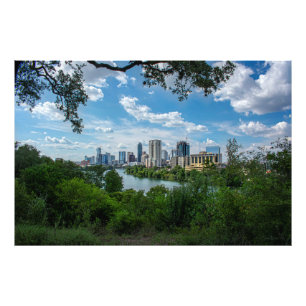 Downtown Austin Skyline from Norwood- Austin Texas Photo Print