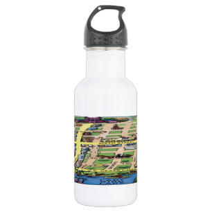 Downtown Austin Texas Cartoon Map 532 Ml Water Bottle