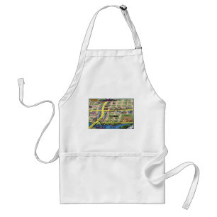 Downtown Austin Texas Cartoon Map Standard Apron