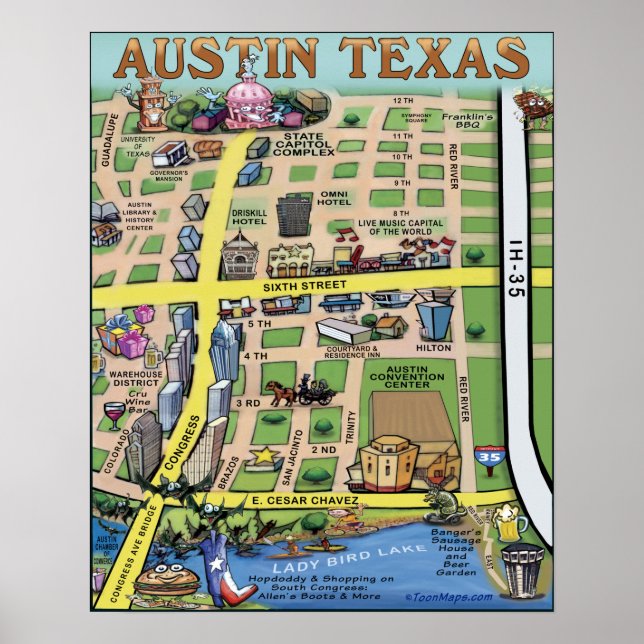 Downtown Austin Texas Poster (Front)