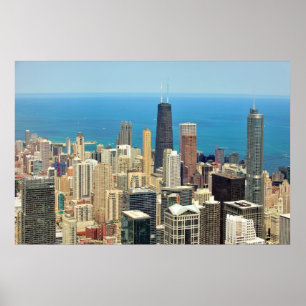 Downtown Chicago skyline Poster