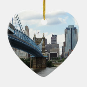 Downtown Cincinnati Ceramic Tree Decoration