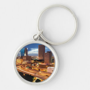 Downtown City View Key Ring