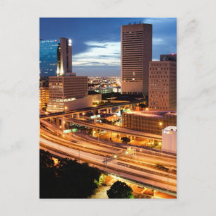 Downtown City View Postcard