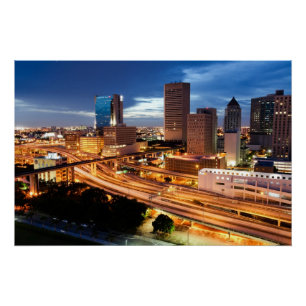 Downtown City View Poster